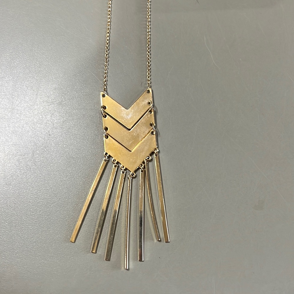 HUIMEI Chevron Long Necklace